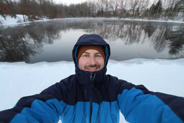 Trey in the snow